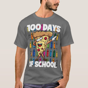 100 Tage der Schule Dabbing Pepperoni Pizza Slice T-Shirt