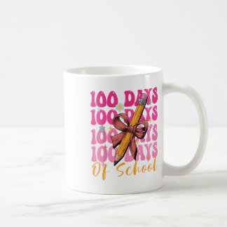 100 Tage der Schule Mädchen Coquette Bow 100. Tag Kaffeetasse