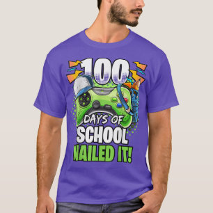 100 Tage der Schule Nails It Video Game Kindergart T-Shirt