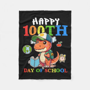 100 Tage der Schule T Rex Dinosaurier Lehrer Junge Fleecedecke