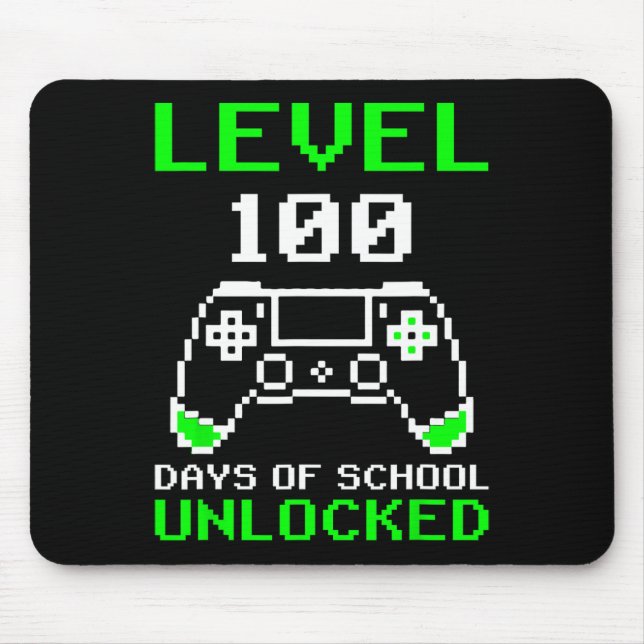 100 Tage der Schule, ungesperrte Gamer-Videospiele Mousepad (Vorne)