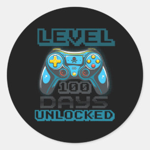 100 Tage der Schule ungesperrte Video Game Boys Gi Runder Aufkleber