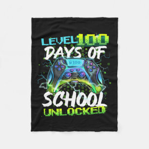 100 Tage der Schule unverschlossen Gamer Boy Girl Fleecedecke