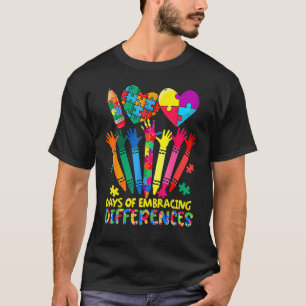100 Tage der Übernahme von Differenzen Autismus Be T-Shirt