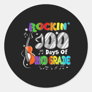 100 Tage des 2. Grades 100. Tages der Schulboys Gi Runder Aufkleber