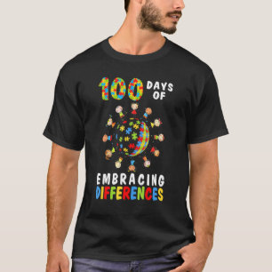 100 Tage des Akzeptierens von Unterschieden Autism T-Shirt