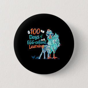 100 Tage Ei-extra Klügerer Lehrer Kinder 100. Tag  Button