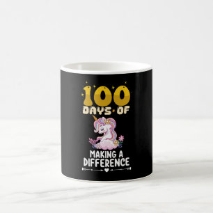 100 Tage Einzigartige Schule macht einen Unterschi Kaffeetasse