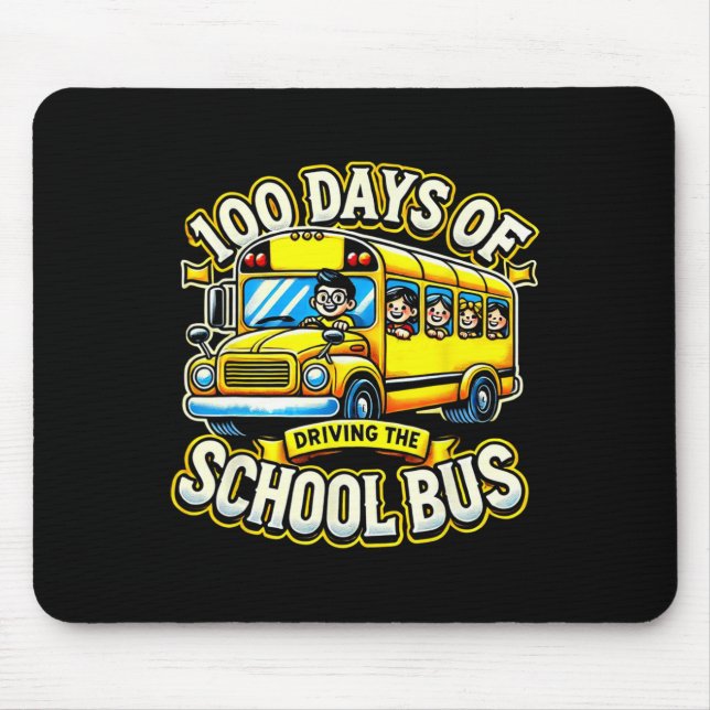100 Tage Fahrt mit dem Schulbus 2 Mousepad (Vorne)