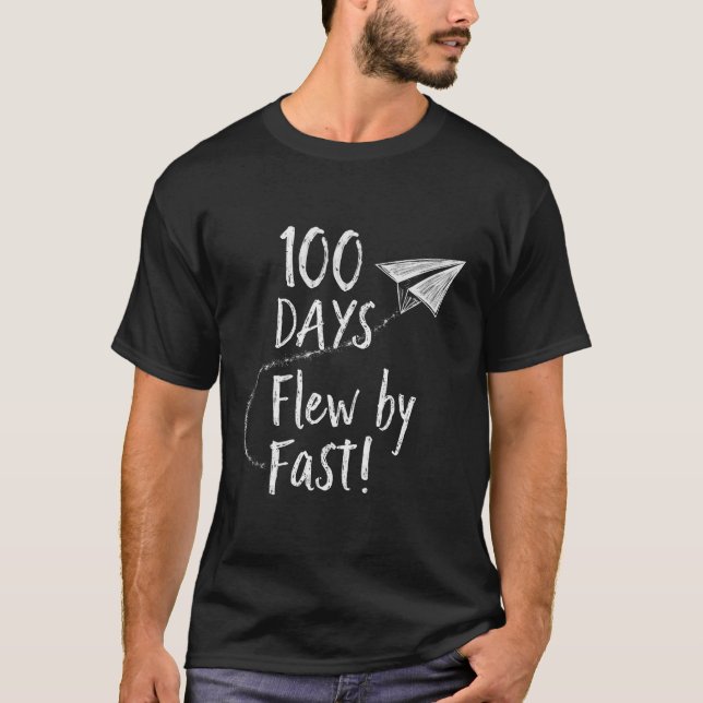 100 Tage Fliegen mit hoher Geschwindigkeit T-Shirt (Vorderseite)