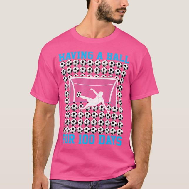 100 Tage Fußball 100. Schultag für T-Shirt (Vorderseite)