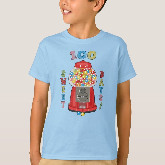 100 Tage Gumball-Schulmaschine  T-Shirt (Vorderseite)