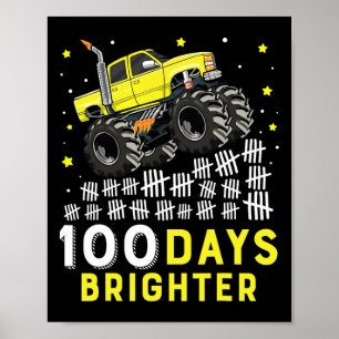 100 Tage heller Monster Truck 100 Schultage Poster