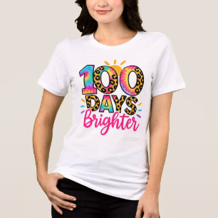 100 Tage hellere Schule Tri-Blend Shirt