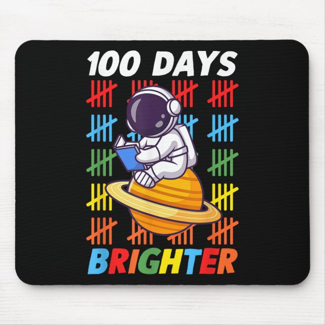 100 Tage Helligraumastronaut 100. Tag Mousepad (Vorne)