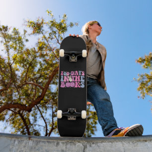100 Tage im Buch Disco-Kugel Groovy Retro Skateboard