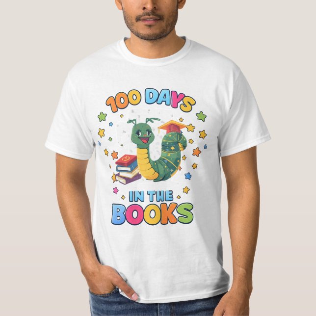 100 Tage im Buch T-Shirt (Vorderseite)