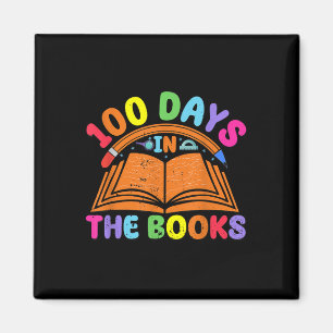 100 Tage in Büchern, die Lehrerin lesen 100 Tage Magnet