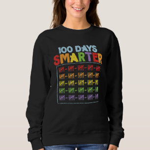 100 Tage intelligenter 100. Schultag Tafelzählung Sweatshirt