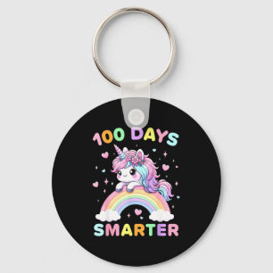 100 Tage intelligenter Einhorn 100. Tag der Schule Schlüsselanhänger