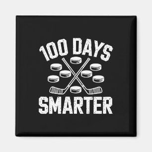 100 Tage intelligenter Hockey 100. Schultag Schüle Magnet