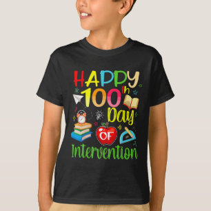 100 Tage intelligenter Lehrer glücklich 100. Inter T-Shirt