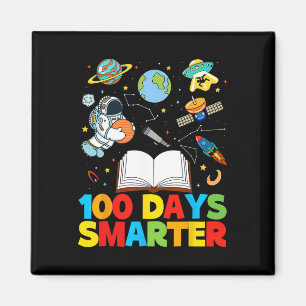 100 Tage intelligenter Weltraumastronaut 100. Schu Magnet