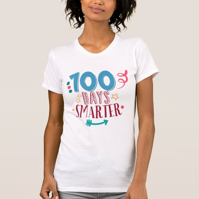 100 Tage intelligentes Geschenk T-Shirt (Vorderseite)