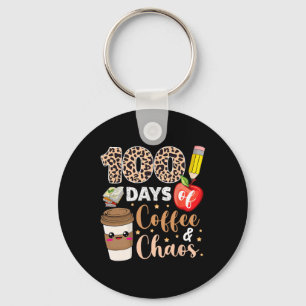 100 Tage Kaffee Chaos 100. Schullehrtag Schlüsselanhänger