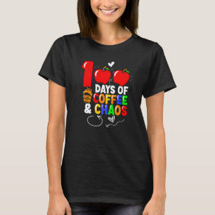 100 Tage Kaffee & Chaos 100 Tage Schulspass T-Shirt