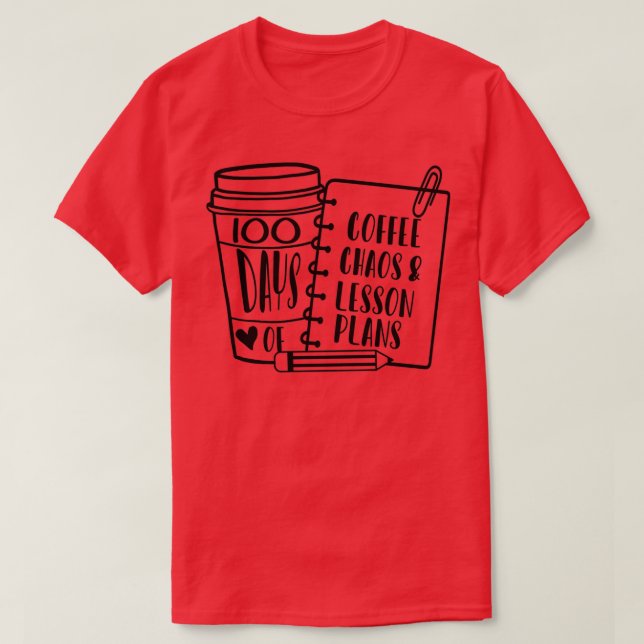 100 Tage Kaffee Chaos 4 T-Shirt (Design vorne)