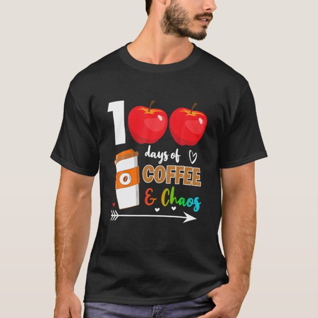 100 Tage Kaffee T-Shirt (Vorderseite)