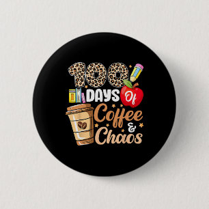 100 Tage Kaffee und Chaos Leopard 100 Tage Tee Button