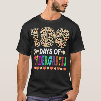 100 Tage Kindergarten 100. Schultag Leopa T-Shirt