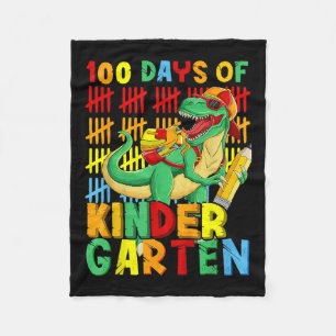 100 Tage Kindergarten Dinosaurier 100. Tag Fleecedecke