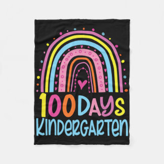 100 Tage Kindergarten Rainbow 100. Tag O Fleecedecke