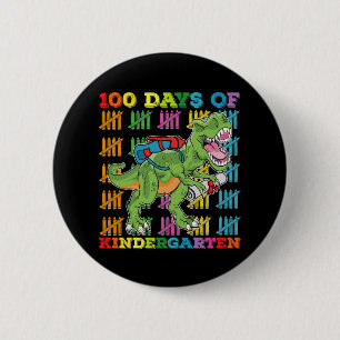 100 Tage Kindergarten T-Rex Dinosaurier Schule Button
