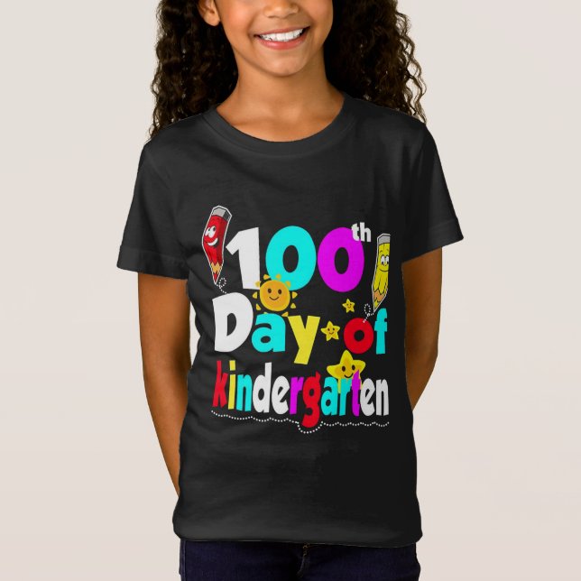 100 Tage Kindergarten T - Shirt (Vorderseite)