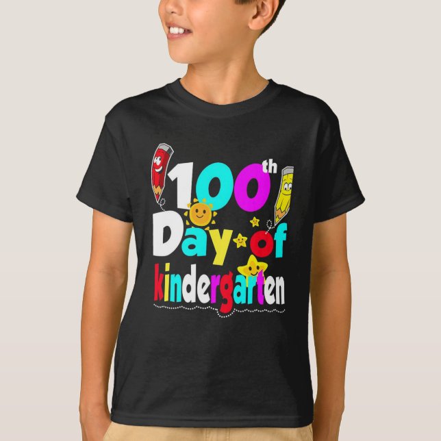 100 Tage Kindergarten T - Shirt (Vorderseite)