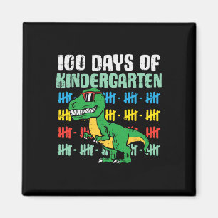 100 Tage Kindergarten Trex Dinosaurier 100. Tag s Magnet