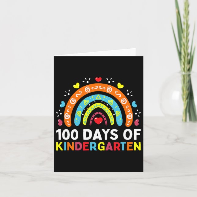 100 Tage Kindergartenlehrer oder Student Karte (Vorderseite)