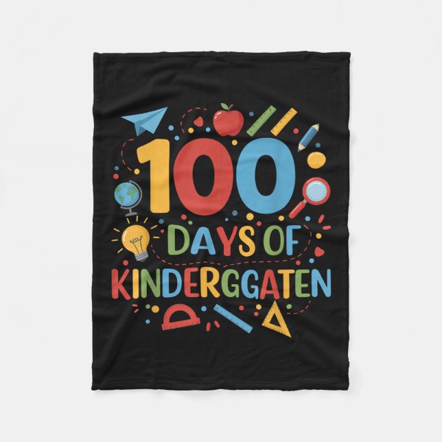 100 Tage Kindergartenschule 100 Tage Fleecedecke (Vorderseite)