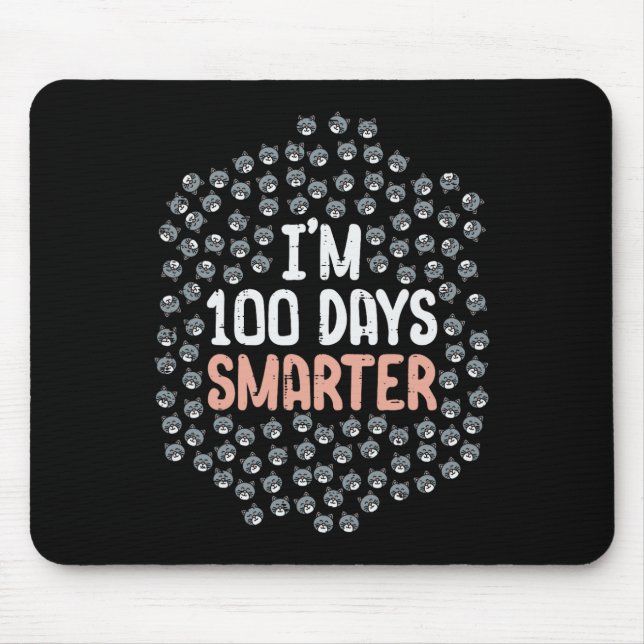 100 Tage klüger 100. Schulkatzenkatze Mousepad (Vorne)