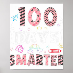 100 Tage klüger 100. Tag der Schulvalentine Poster