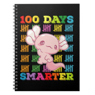 100 Tage klüger Axolotl 100. Schultag Notizblock
