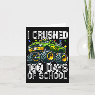 100 Tage klüger Monster Truck 100 Schultage Karte