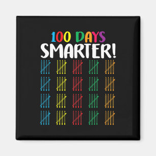 100 Tage klüger zählen Hash Marks Tage der Scho Magnet