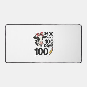 100-Tage-Kuh-Shirt Vintage-Gravur-Schuldesign Schreibtischunterlage