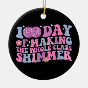 100 Tage lang bringt die ganze Klasse das Shimmer Keramik Ornament