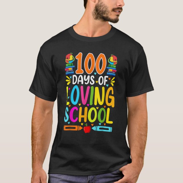 100 Tage Liebesschule Niedlich 100. Schultag T-Shirt (Vorderseite)